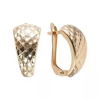 Золотые серьги с алмазной обработкой