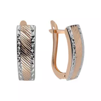 Золотые серьги с алмазной обработкой