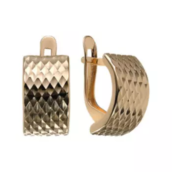 Золотые серьги с алмазной обработкой