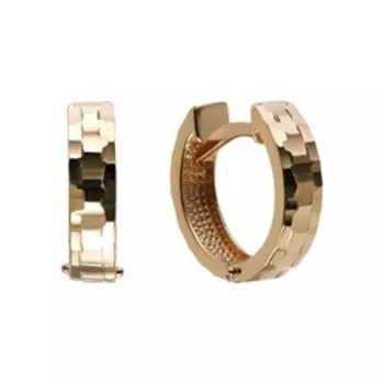 Золотые серьги с алмазной обработкой