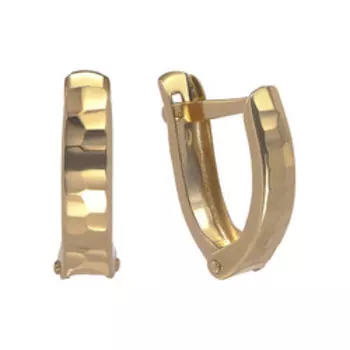 Золотые серьги с алмазной обработкой