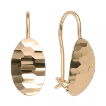 Золотые серьги с алмазной обработкой