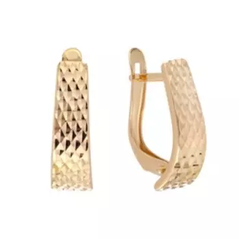 Золотые серьги с алмазной обработкой