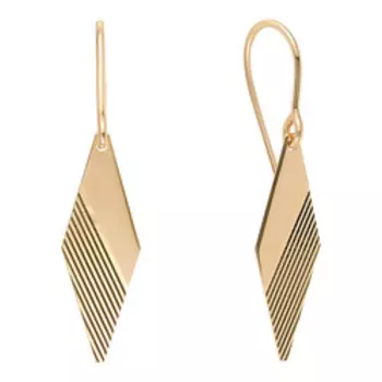 Золотые серьги с алмазной обработкой