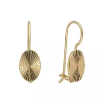 Золотые серьги с алмазной обработкой