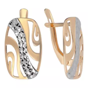 Золотые серьги с алмазной обработкой