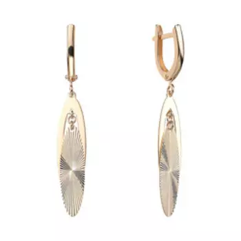 Золотые серьги с алмазной обработкой