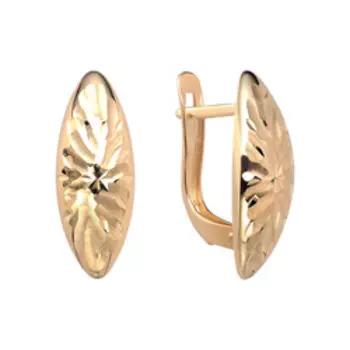 Золотые серьги с алмазной обработкой