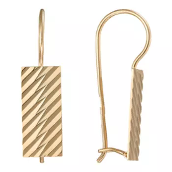 Золотые серьги с алмазной обработкой