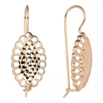 Золотые серьги с алмазной обработкой