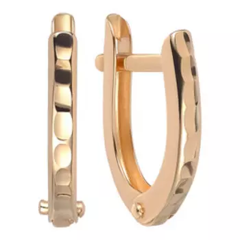 Золотые серьги с алмазной обработкой