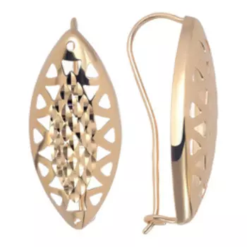 Золотые серьги с алмазной обработкой