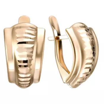 Золотые серьги с алмазной обработкой