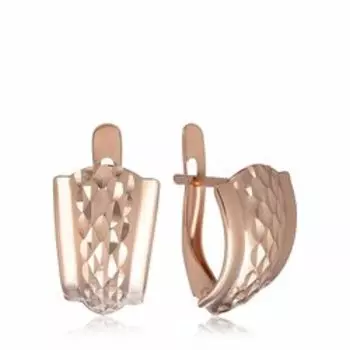 Золотые серьги с алмазной обработкой