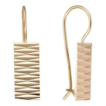 Золотые серьги с алмазной обработкой