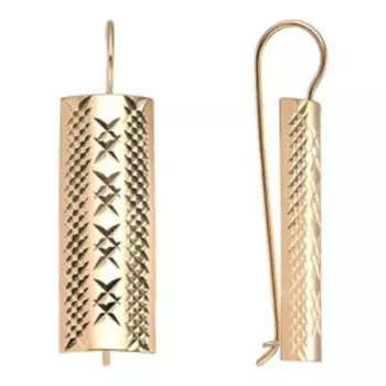 Золотые серьги с алмазной обработкой