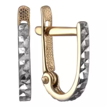 Золотые серьги с алмазной обработкой