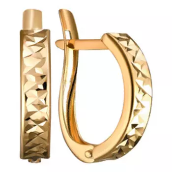 Золотые серьги с алмазной обработкой