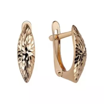 Золотые серьги с алмазной обработкой