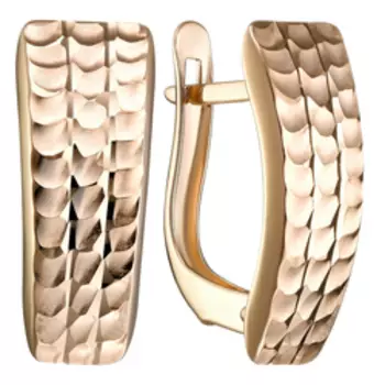 Золотые серьги с алмазной обработкой