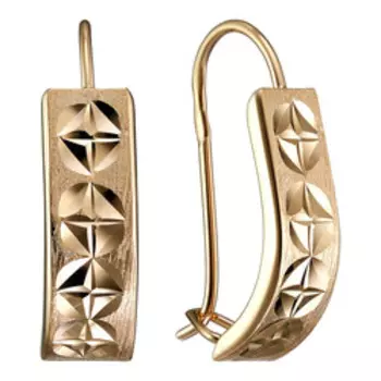 Золотые серьги с алмазной обработкой