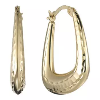 Золотые серьги с алмазной обработкой