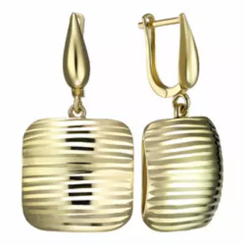 Золотые серьги с алмазной обработкой