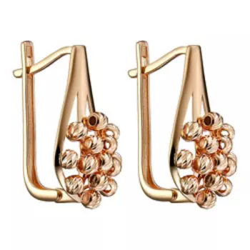 Золотые серьги с алмазной обработкой