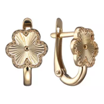 Золотые серьги с алмазной обработкой