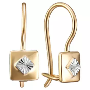 Золотые серьги с алмазной обработкой