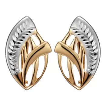 Золотые серьги с алмазной обработкой