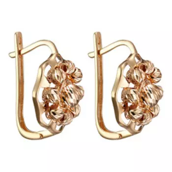 Золотые серьги с алмазной обработкой