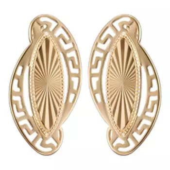 Золотые серьги с алмазной обработкой