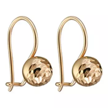 Золотые серьги с алмазной обработкой