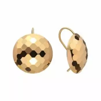 Золотые серьги с алмазной обработкой