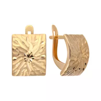 Золотые серьги с алмазной обработкой