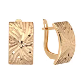 Золотые серьги с алмазной обработкой и матированием