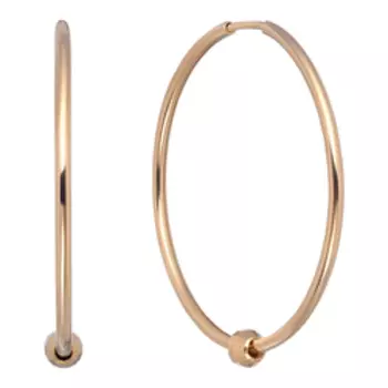 Золотые серьги с алмазной обработкой и подвижным элементом