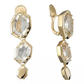 Золотые серьги с аметистами