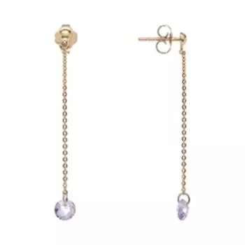 Золотые серьги с аметистами