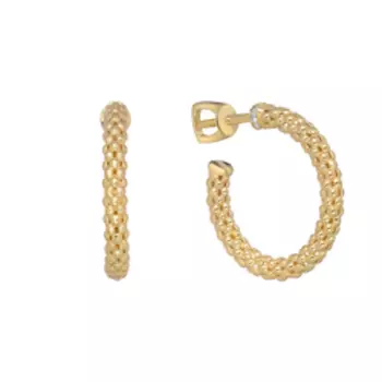 Золотые серьги с бесцветными сапфирами