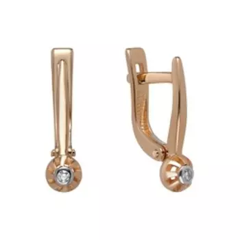 Золотые серьги с бриллиантами