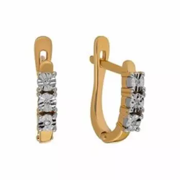 Золотые серьги с бриллиантами