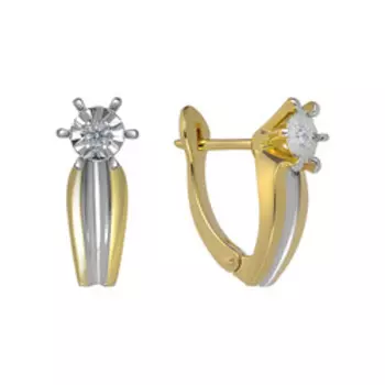 Золотые серьги с бриллиантами