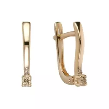 Золотые серьги с бриллиантами