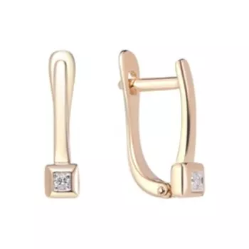 Золотые серьги с бриллиантами