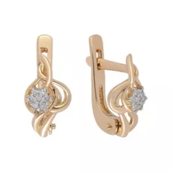 Золотые серьги с бриллиантами