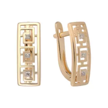 Золотые серьги с бриллиантами