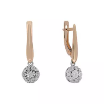 Золотые серьги с бриллиантами