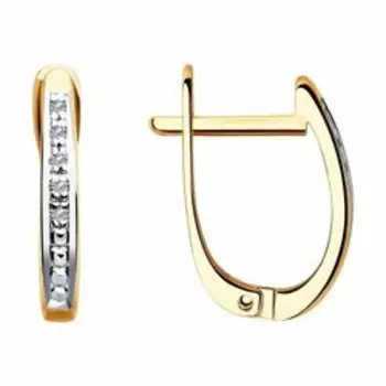 Золотые серьги с бриллиантами